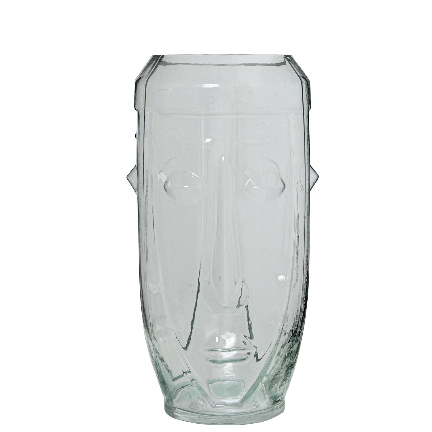 JARRÓN CRISTAL ROSTRO TRANSPARENTE