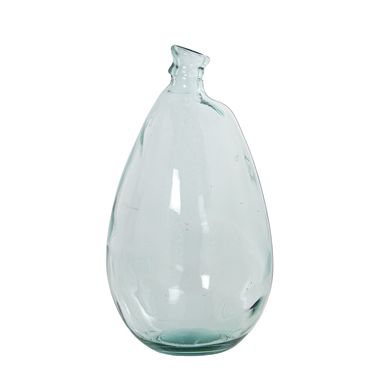 JARRÓN VIDRIO RECICLADO 47CM TRANSPARENTE IRREGULAR