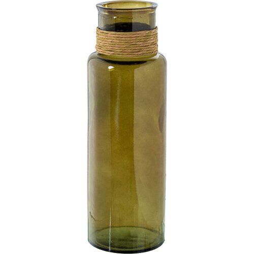 JARRÓN VIDRIO RECICLADO 45CM MRANSPARENTE C/ENEA
