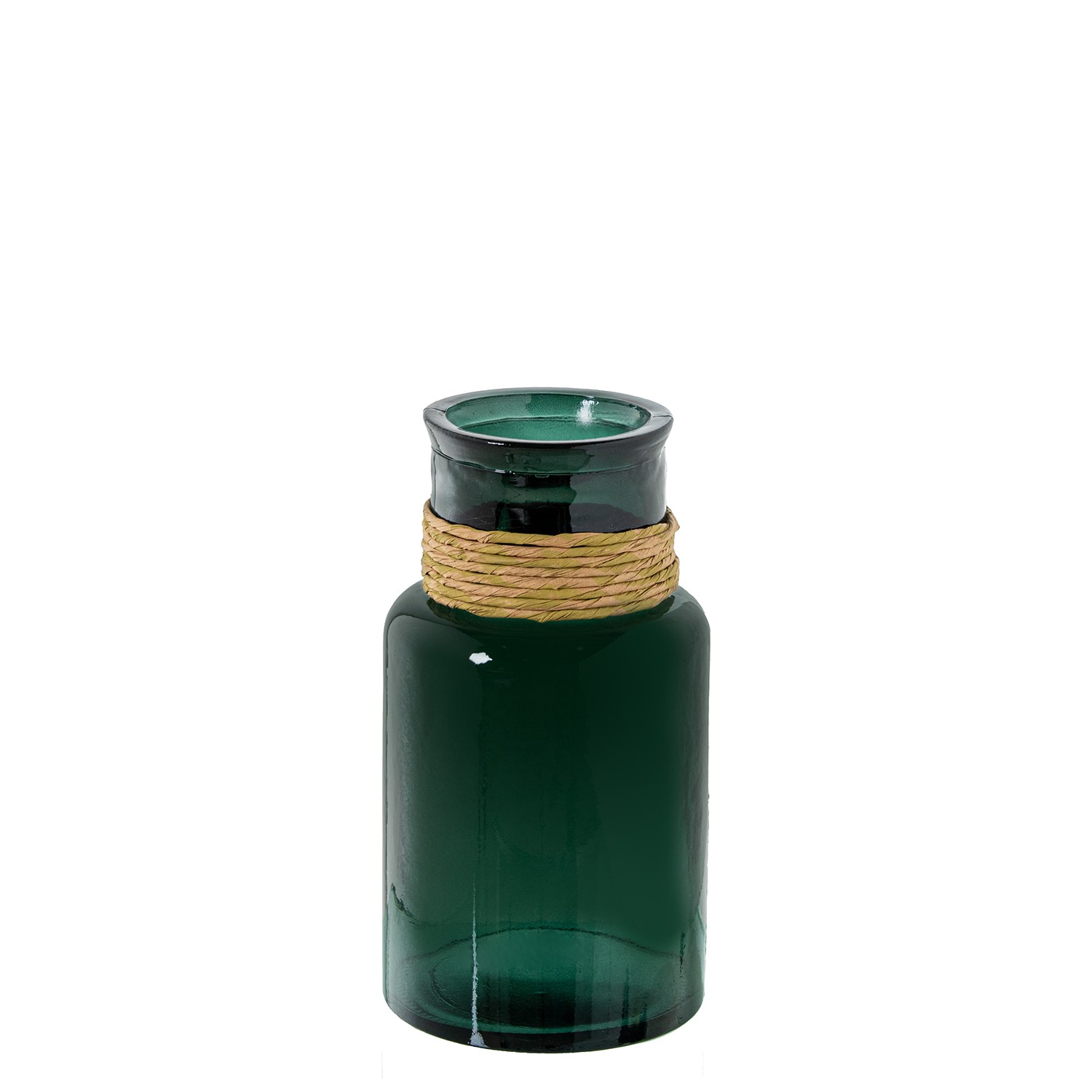 JARRÓN VIDRIO RECICLADO 28CM ARANSPARENTE C/ENEA