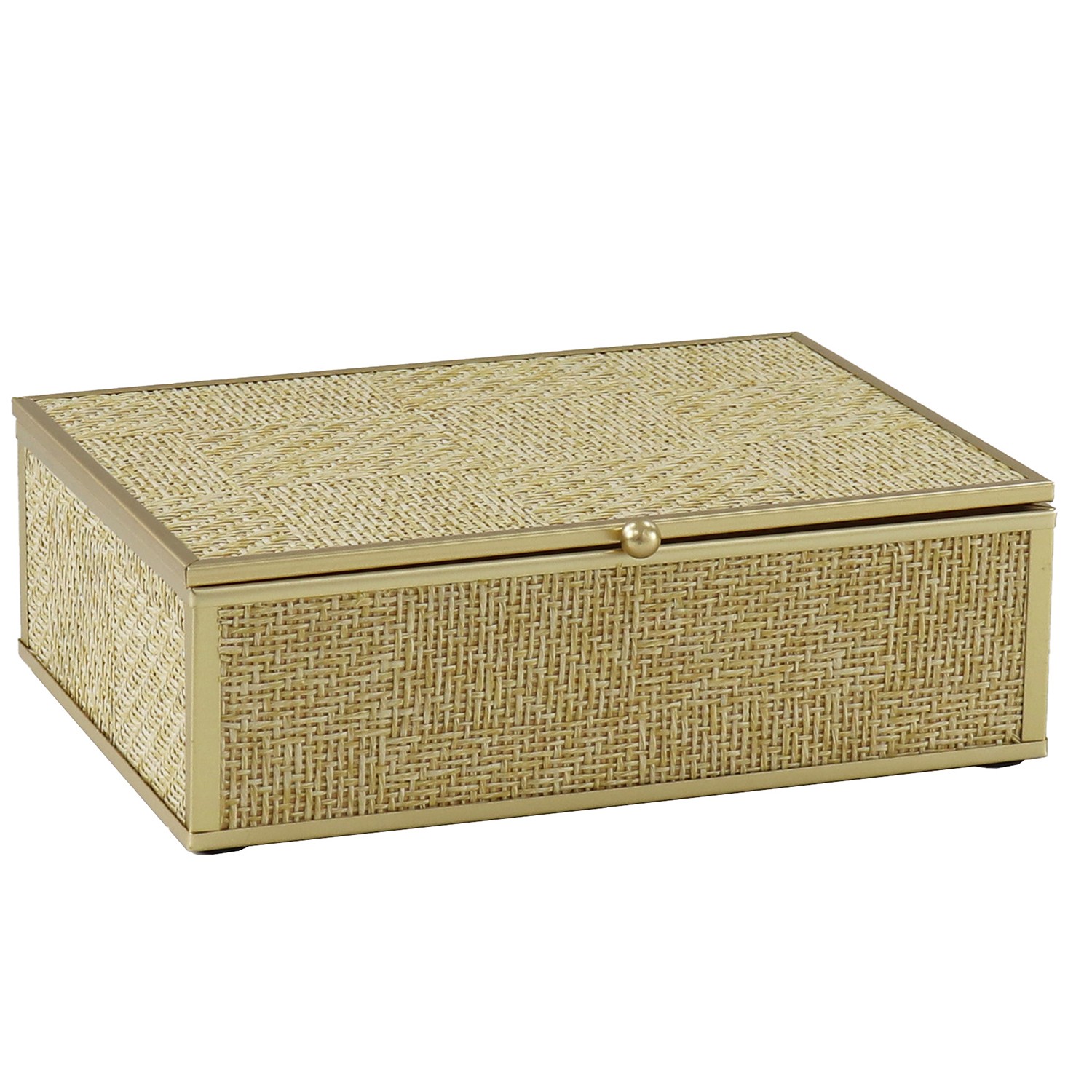 CAJA METAL DORADAO