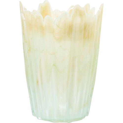 JARRÓN CRISTAL 20CM CREMA