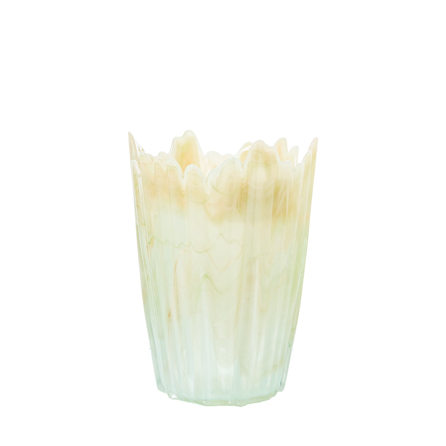 JARRÓN CRISTAL 20CM CREMA