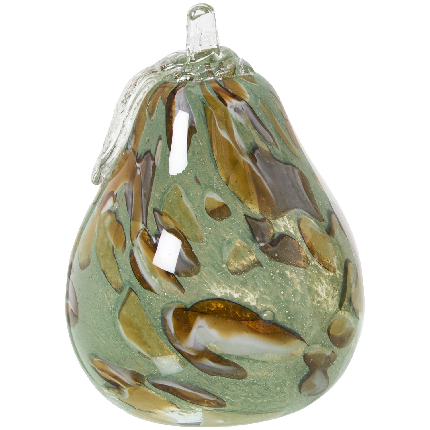 FIGURA PERA CRISTAL VERDE TIERERRA