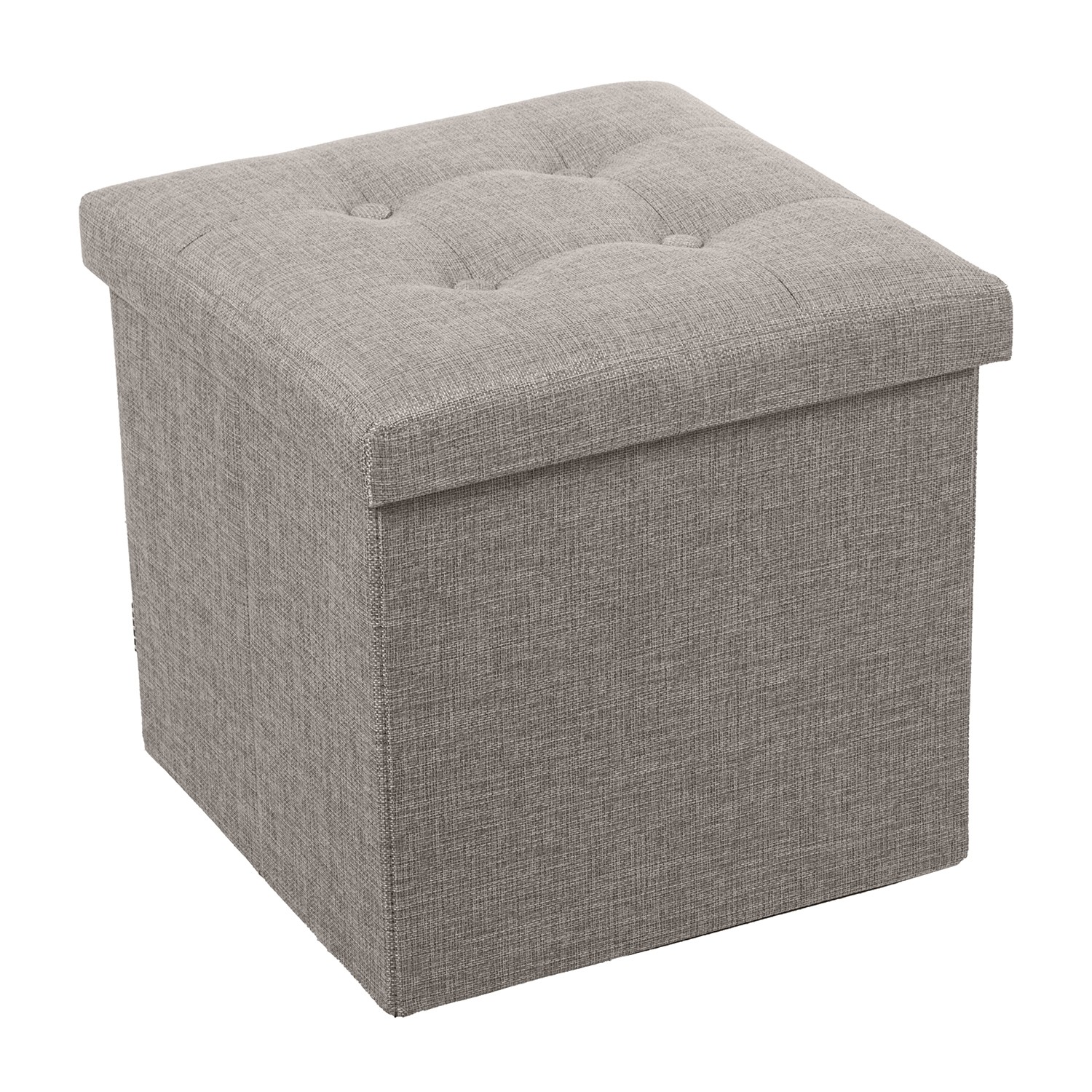 PUF PLEGABLE POLIESTER GRIS CL ALMACENAJE
