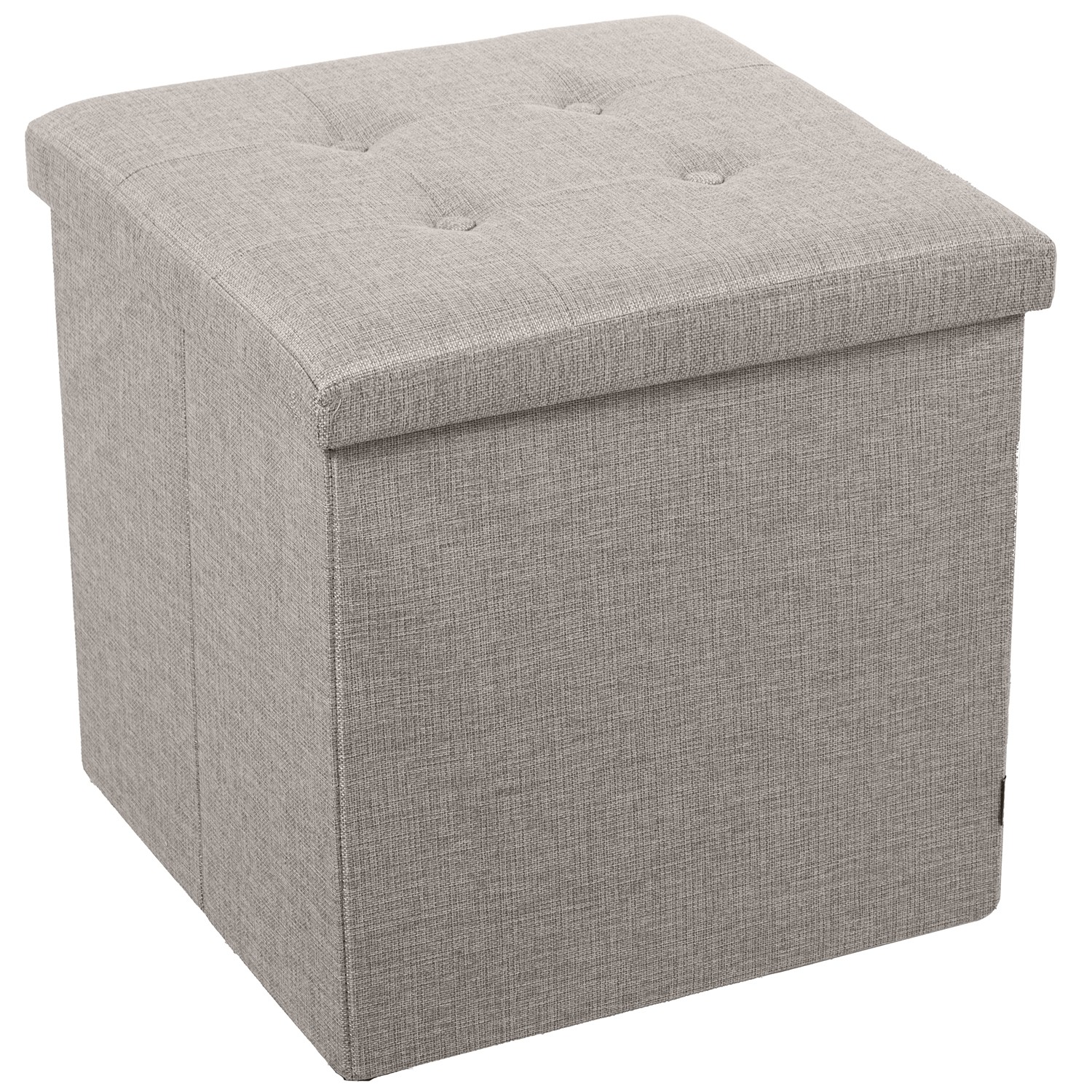 PUF PLEGABLE POLIESTER GRIS CL ALMACENAJE