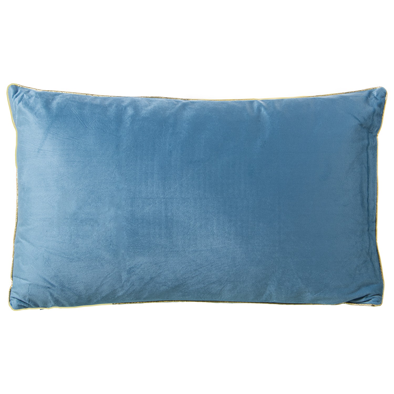 COJÍN TERCIOPELO AZUL 30X50CMC/CREMALLERA