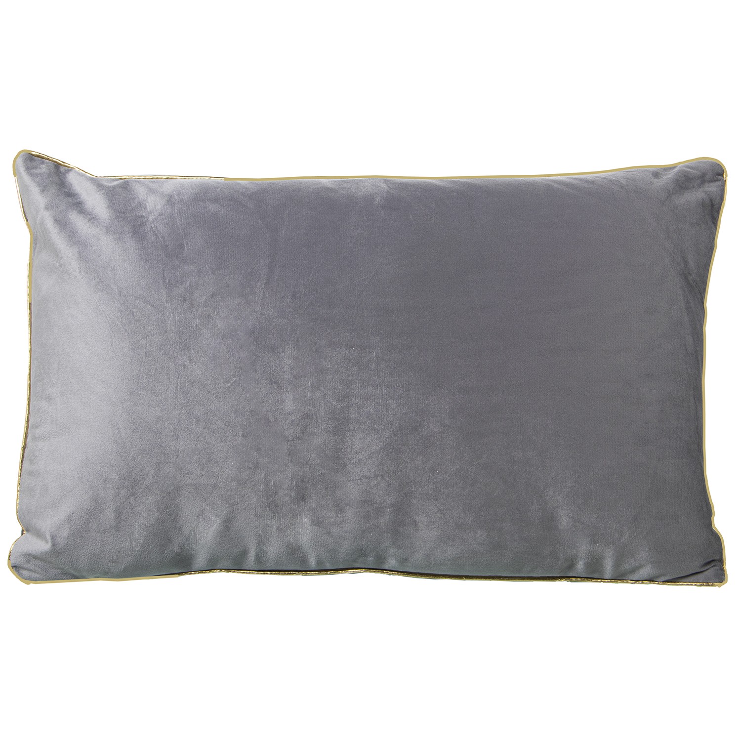 COJÍN TERCIOPELO GRIS 30X50CMC/CREMALLERA