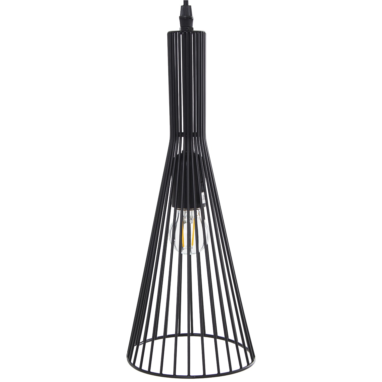 LÁMPARA TECHO METAL NEGRA 1XE2+92295 1XE14 MAX 40W NO INCLUI