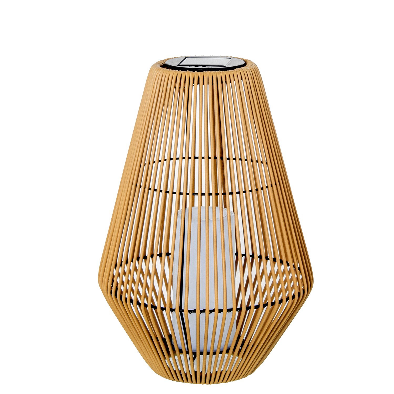 LÁMPARA SOLAR 46CM SOBREMESA/PPP+PE C/VELA LED