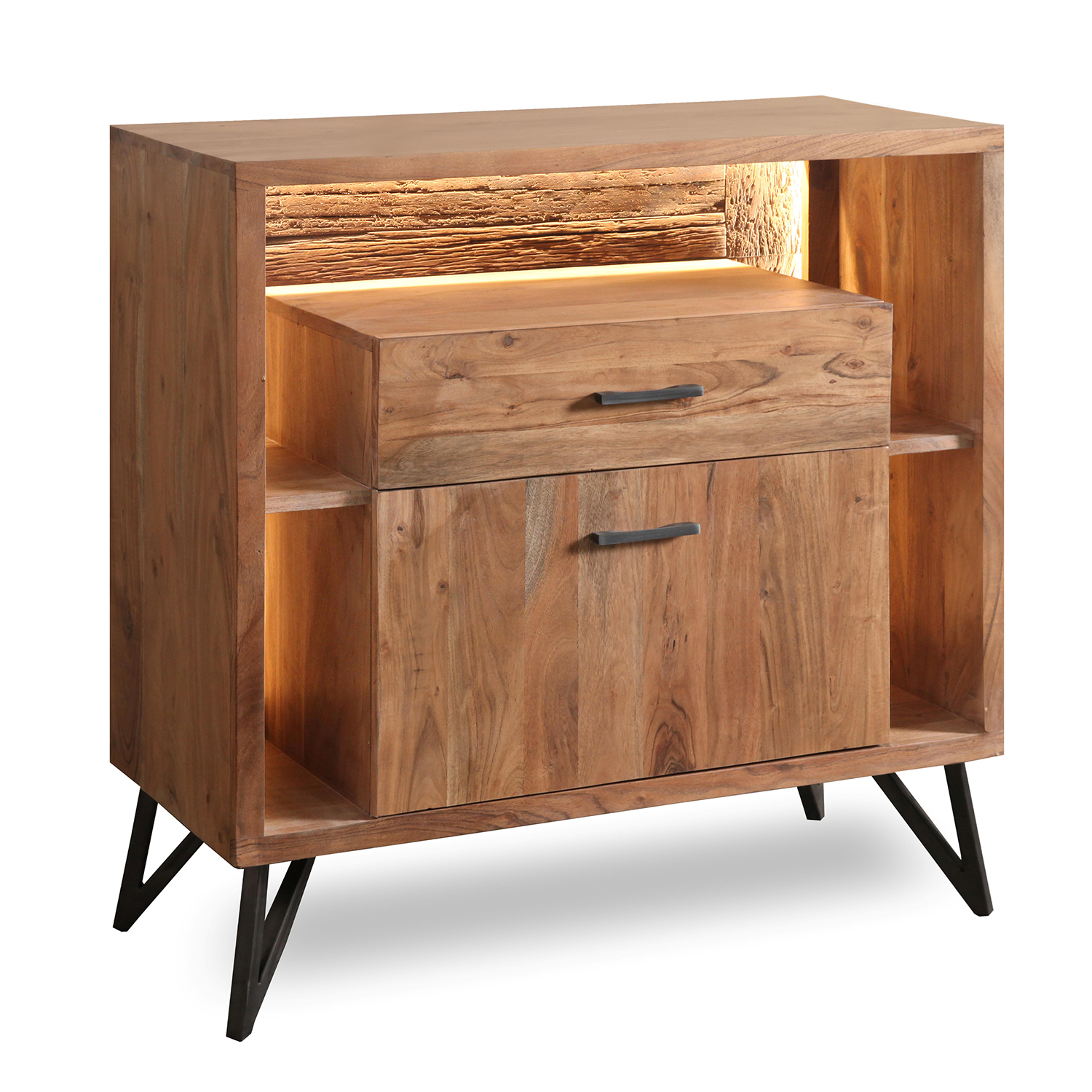 MUEBLE ENTRADA MADERA ACACIA CNTO DE FORMA NATURAL