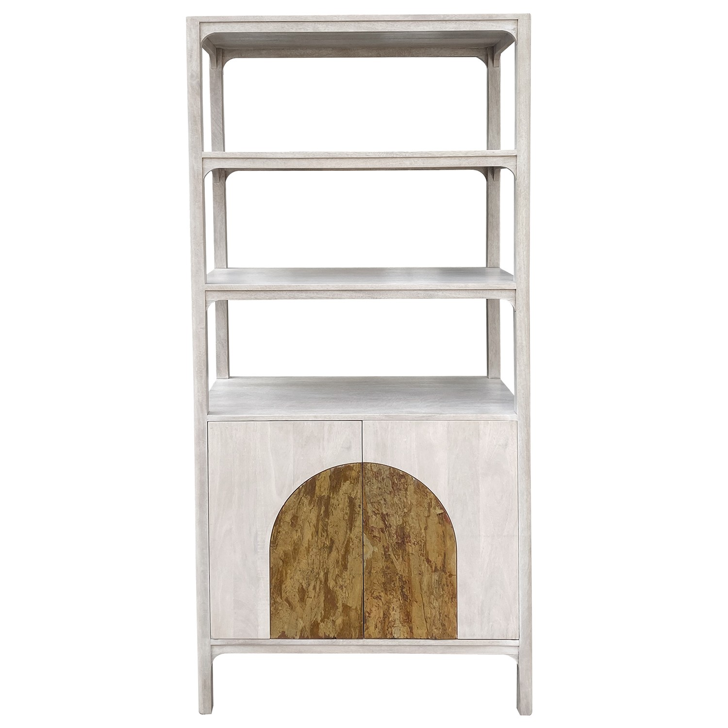 ESTANTERIA MADERA MANGO C/PIED C/4 PUERTAS