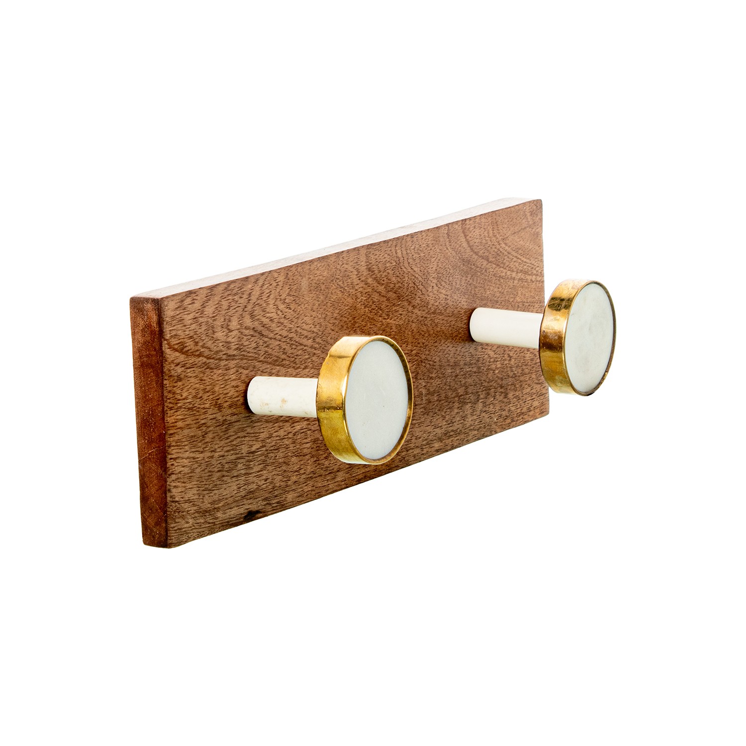 PERCHERO PARED MADERA MANGO C/4 GANCHOS HIERRO/CERAMICA