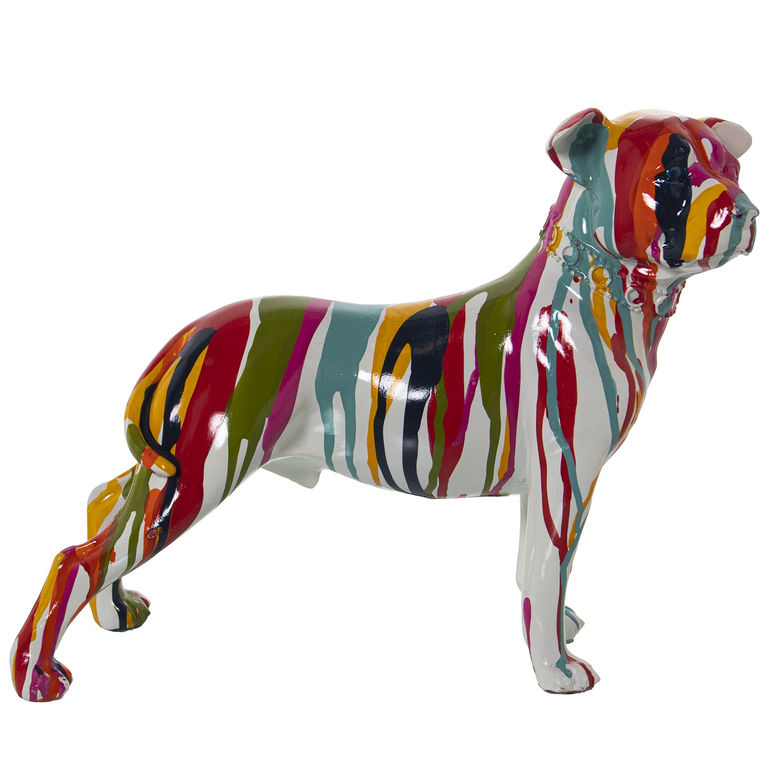 FIGURA PERRO RESINA MULTICOLORLTICOLOR