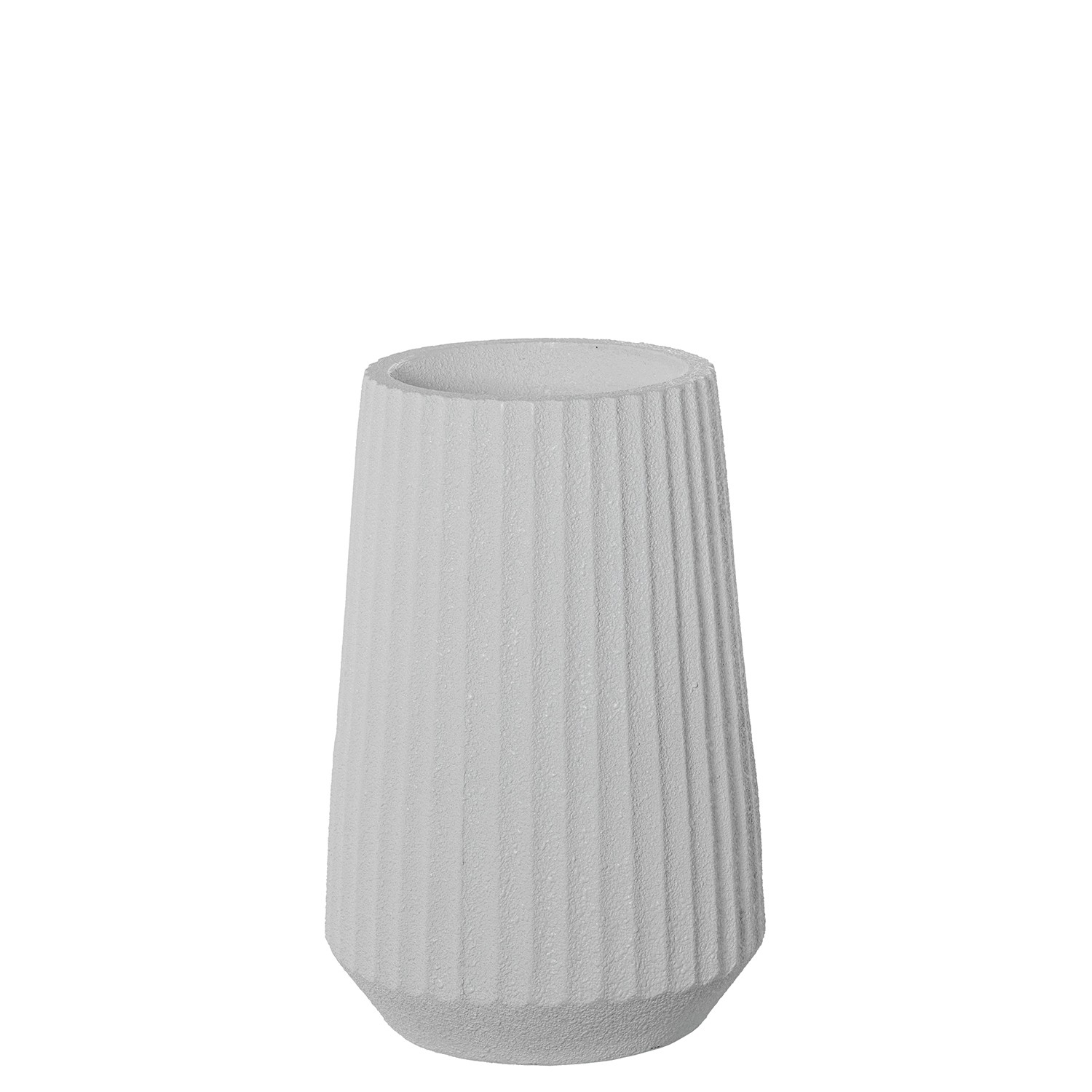 MACETERO RESINA BLANCO GRANULAC/BORDE SIMULACIÓN MADERA