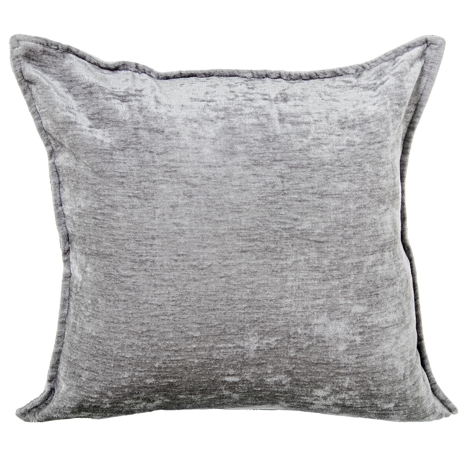 COJÍN 45X45CM TERCIOPELO 100%ZUL/BLANCO