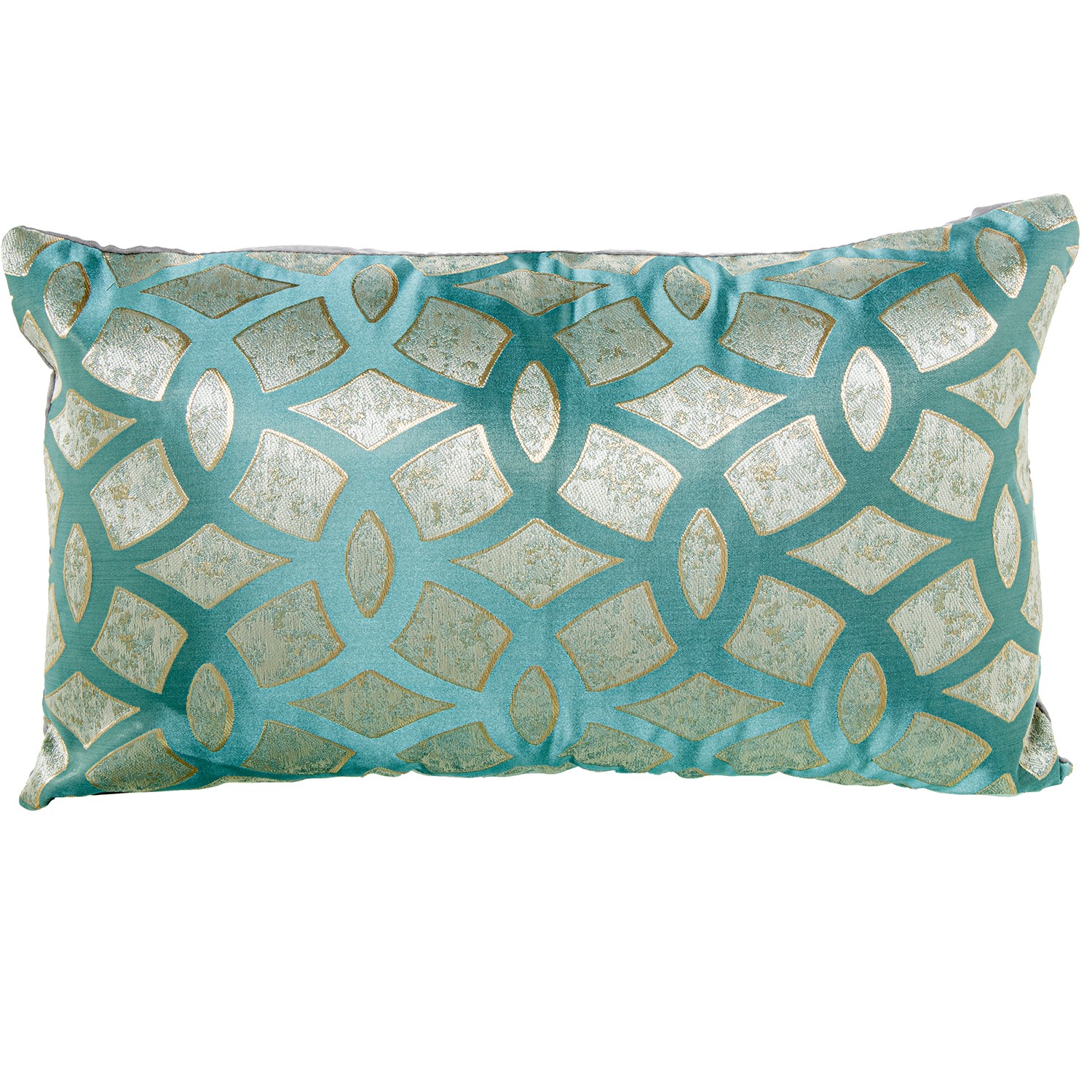 COJÍN 50X30CM AZUL 100% POLIÉSTER