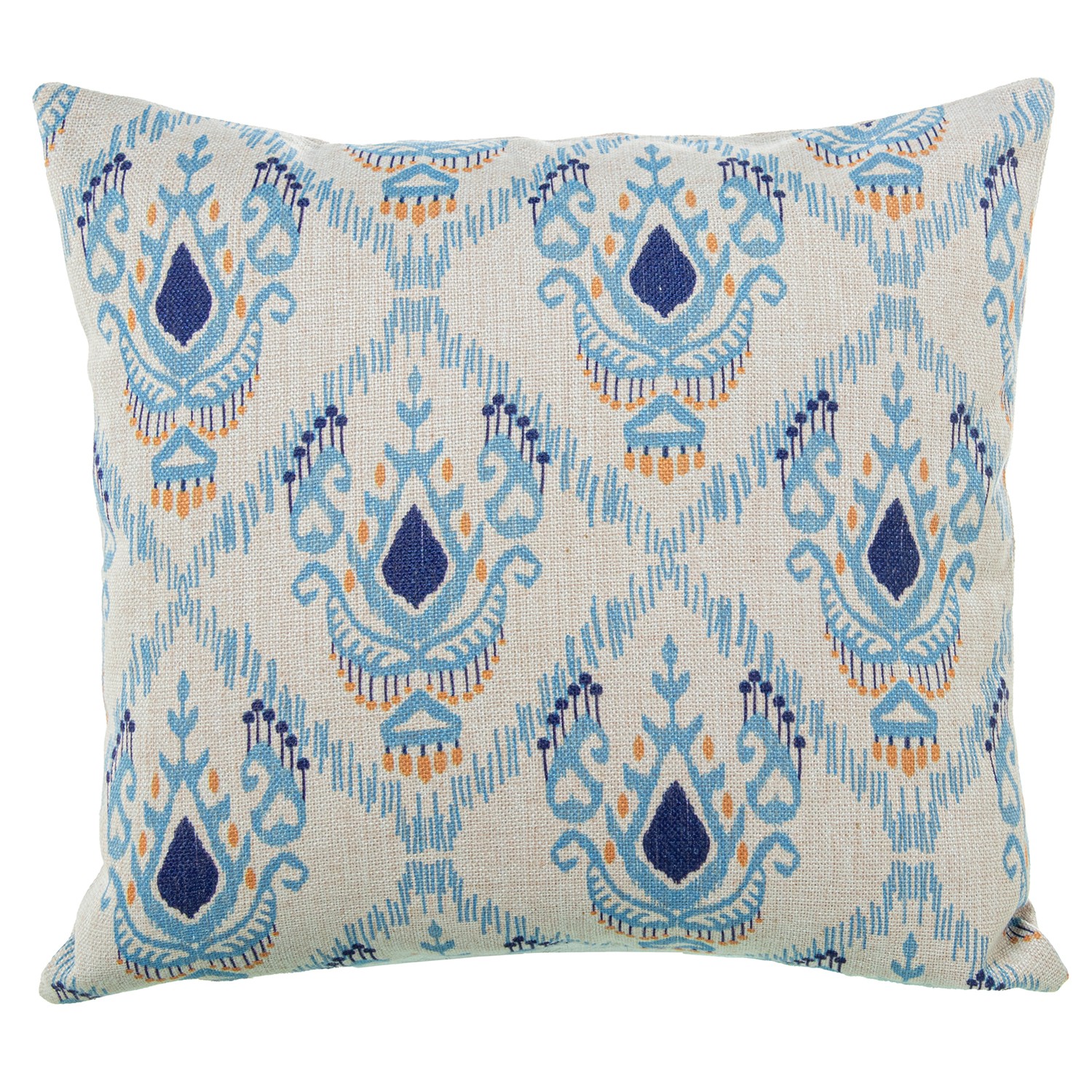 COJÍN 45X45CM 85% POLIÉSTER 15% ALGODÓN FRANJAS MULTICOLOR