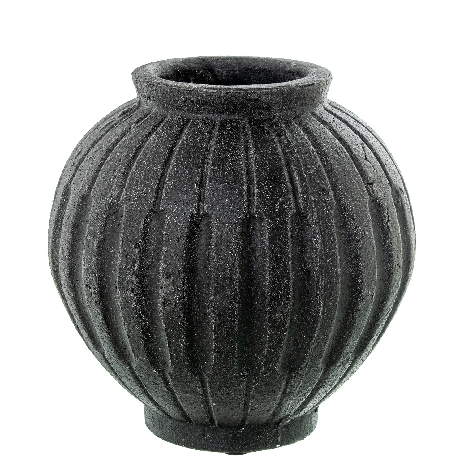 JARRÓN CERAMICA NEGRA