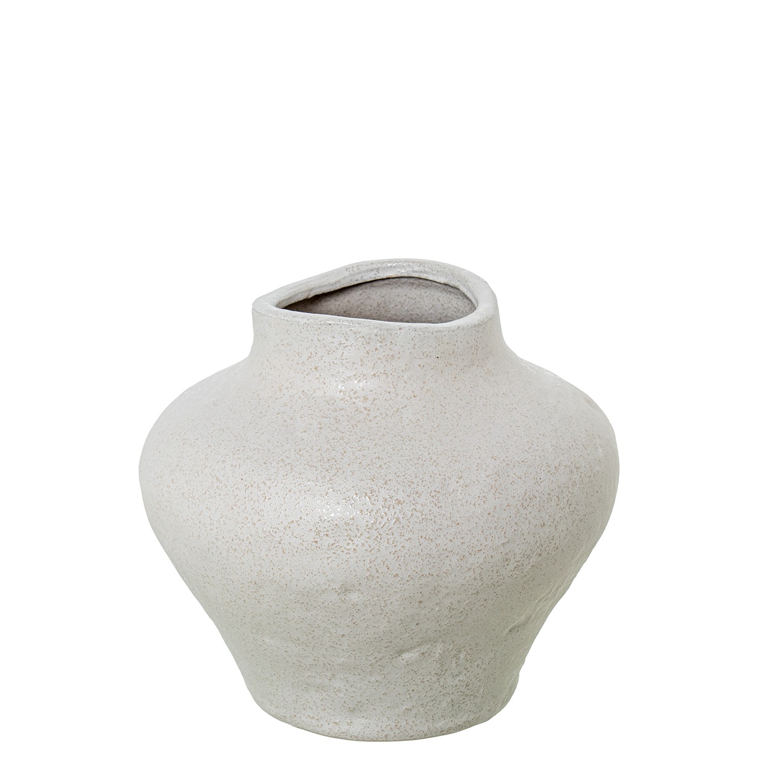 JARRÓN CERÁMICA 23CM BLANCO
