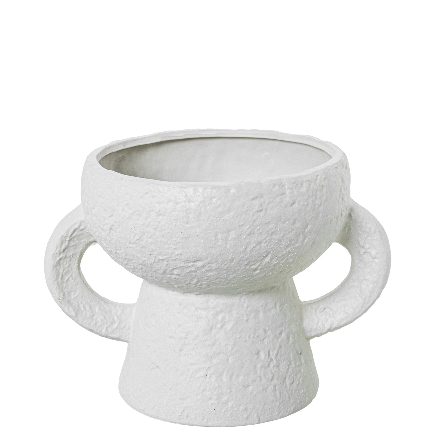 JARRÓN CERÁMICA BLANCO C/ASAS