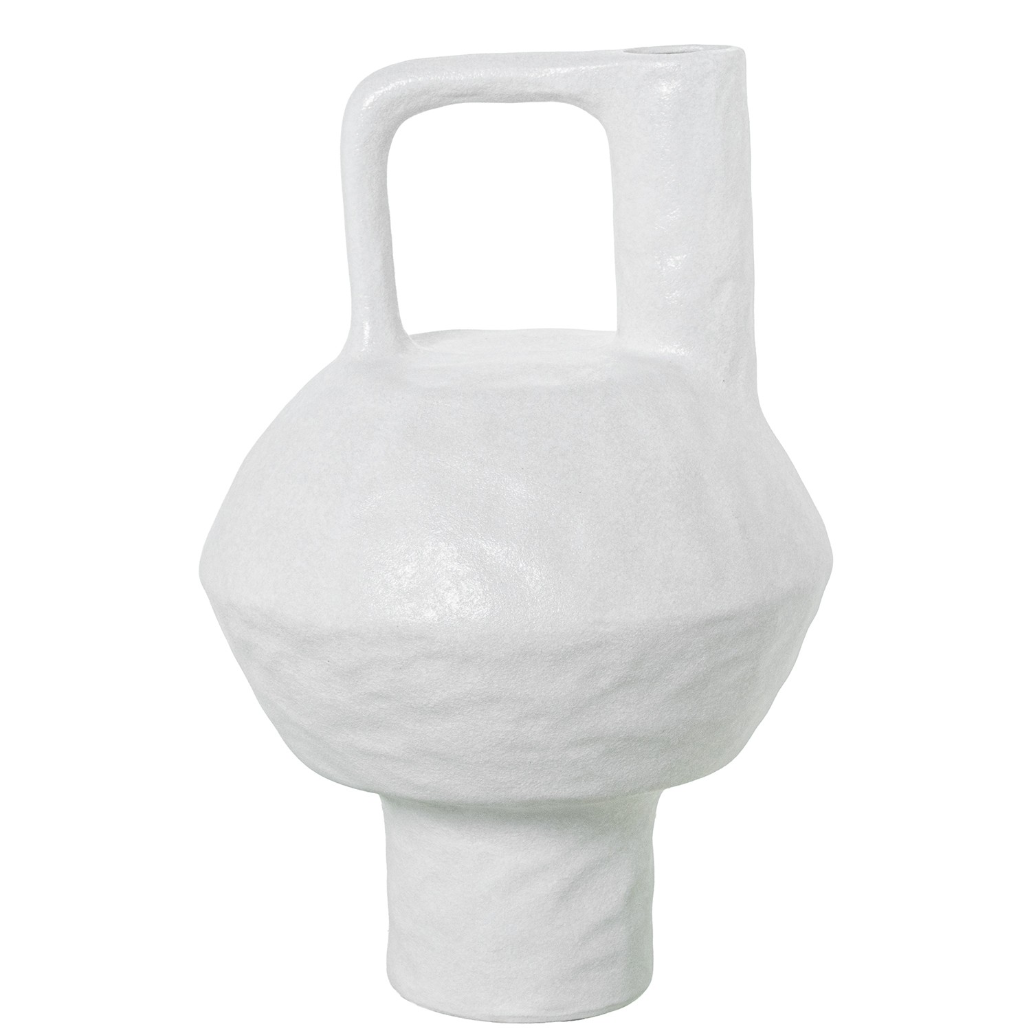 JARRÓN CERAMICA BLANCO C/ASA