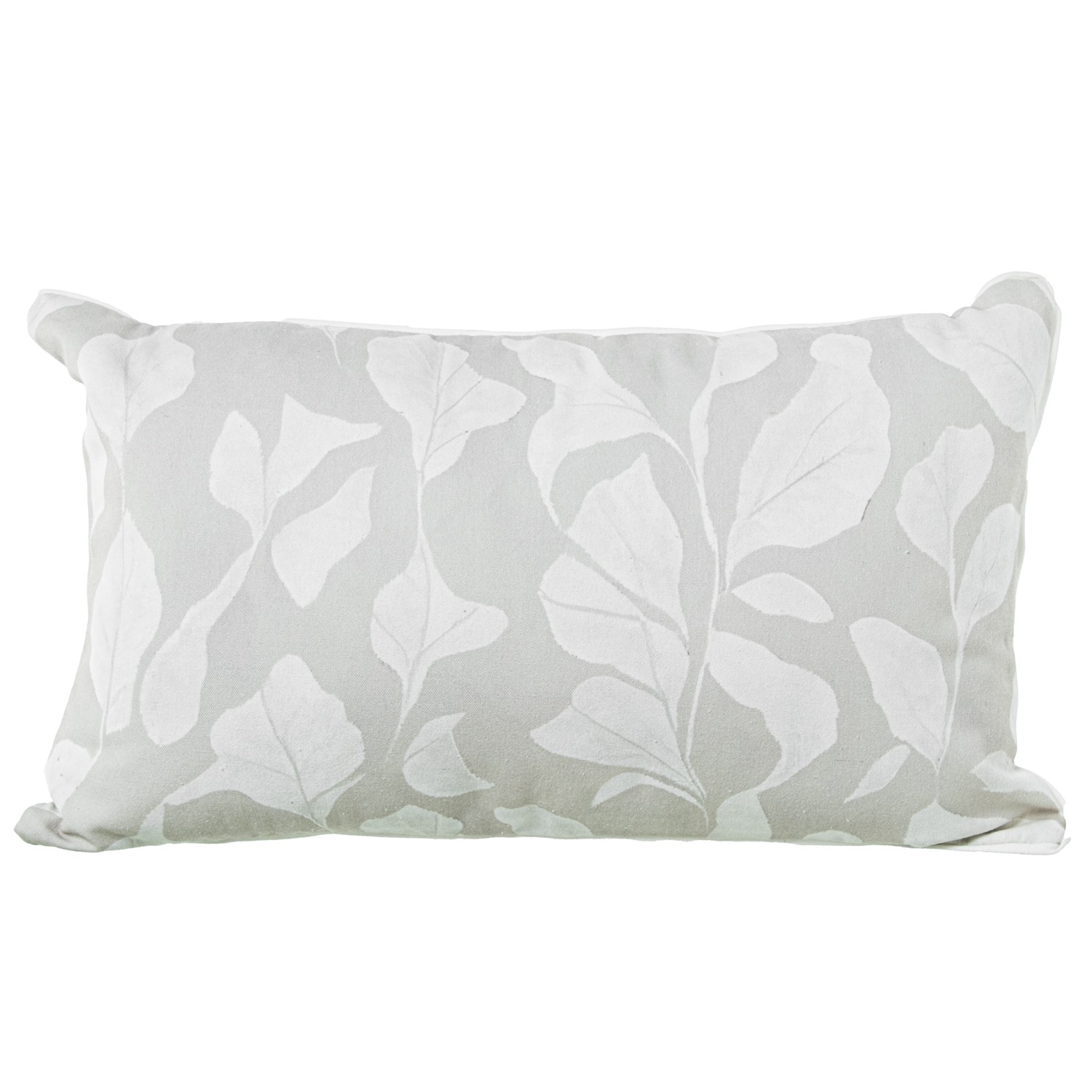 COJÍN 50X30CM 80% POLIÉSTER 20% ALGODÓN BEIGE DECORADO