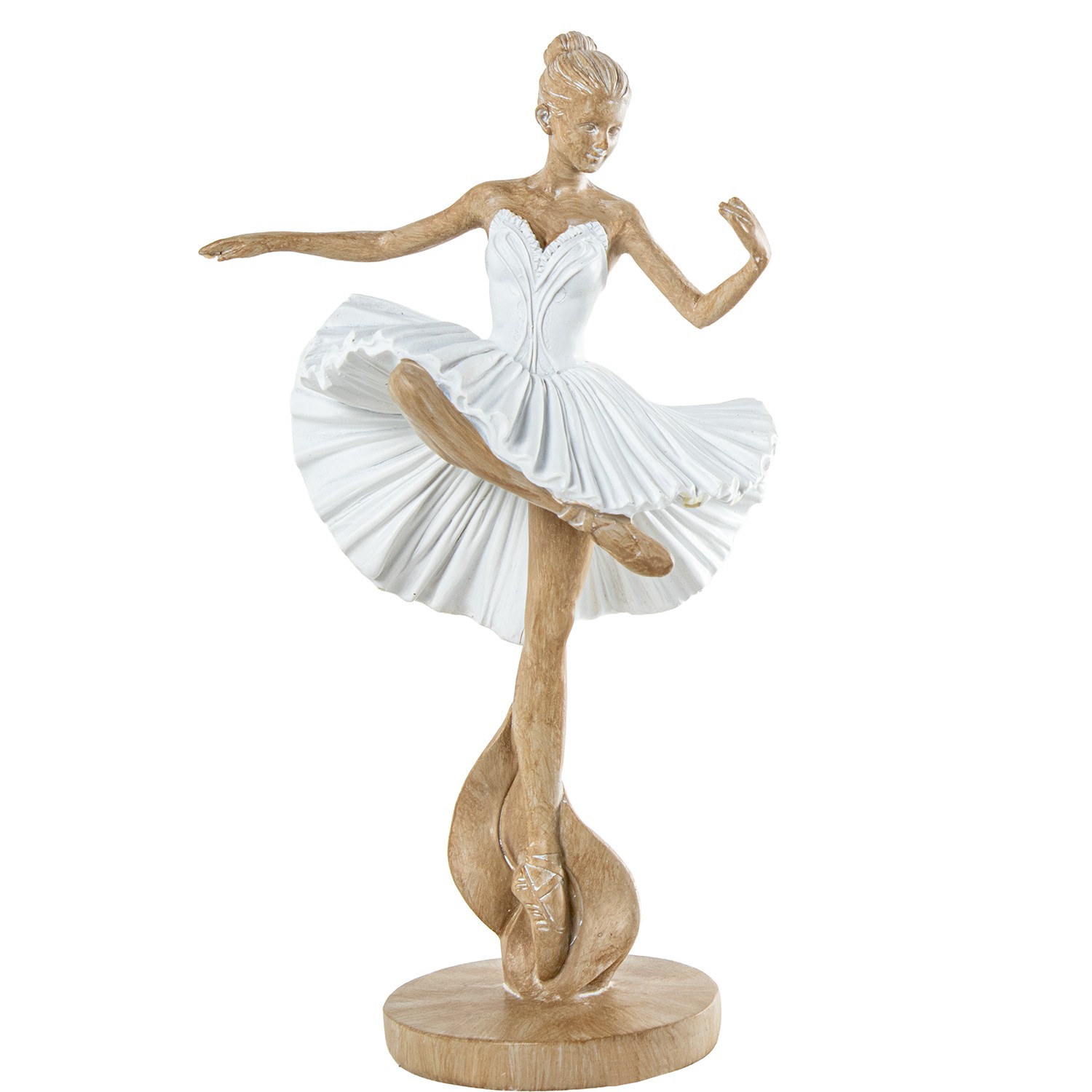 FIGURA RESINA BAILARINA BLANCAARENA/DORADO