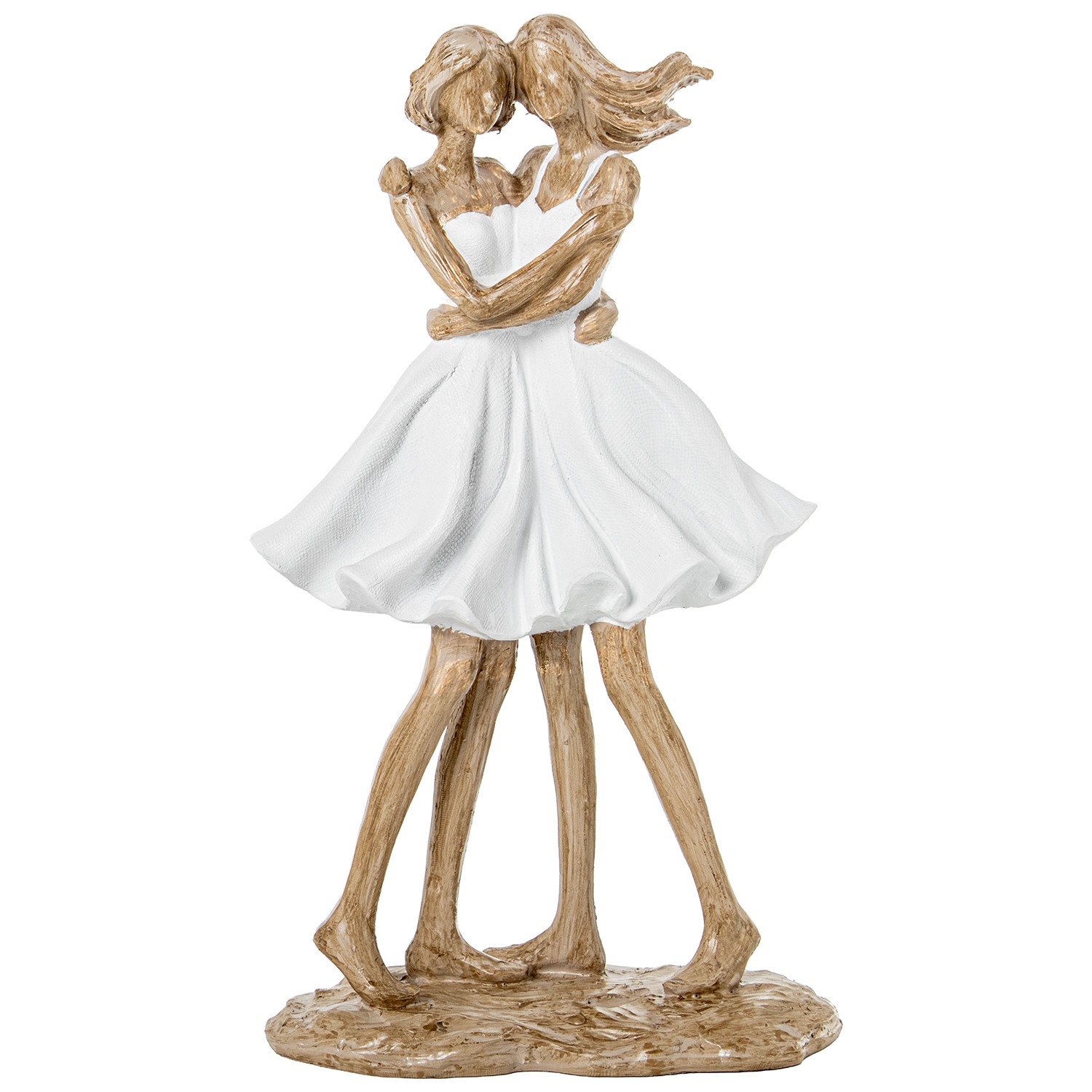 FIGURA RESINA AMIGAS BLANCA/BEBLANCA/BEIGE