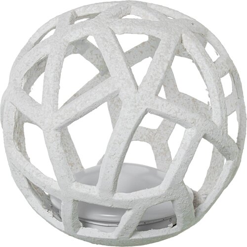 LÁMPARA SOBREMESA LED 35CM BOLA FIBRA VIDRIO CRUDO RUGOSO