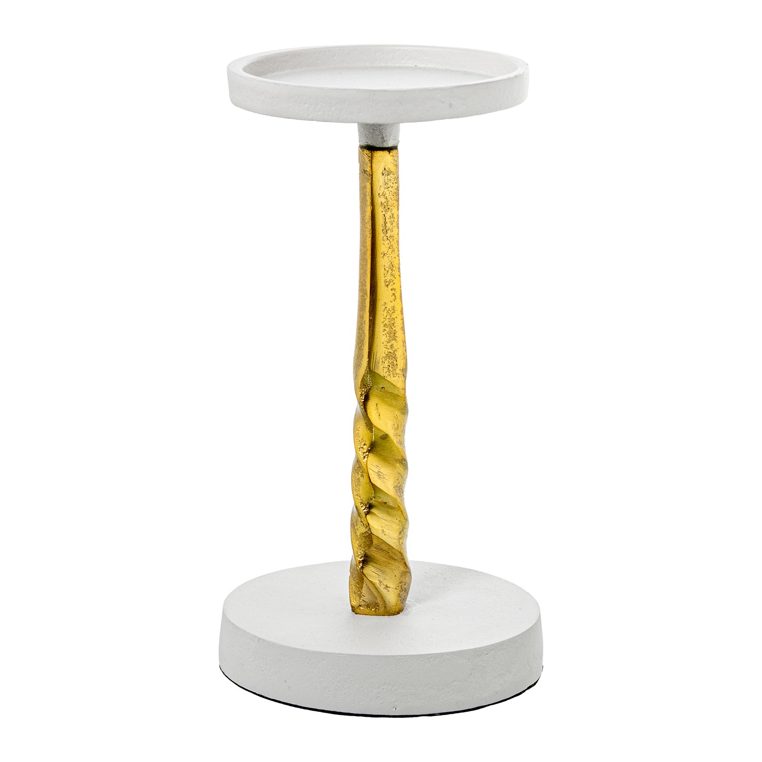 CANDELABRO ALUMINIO 21CM ORO/BO