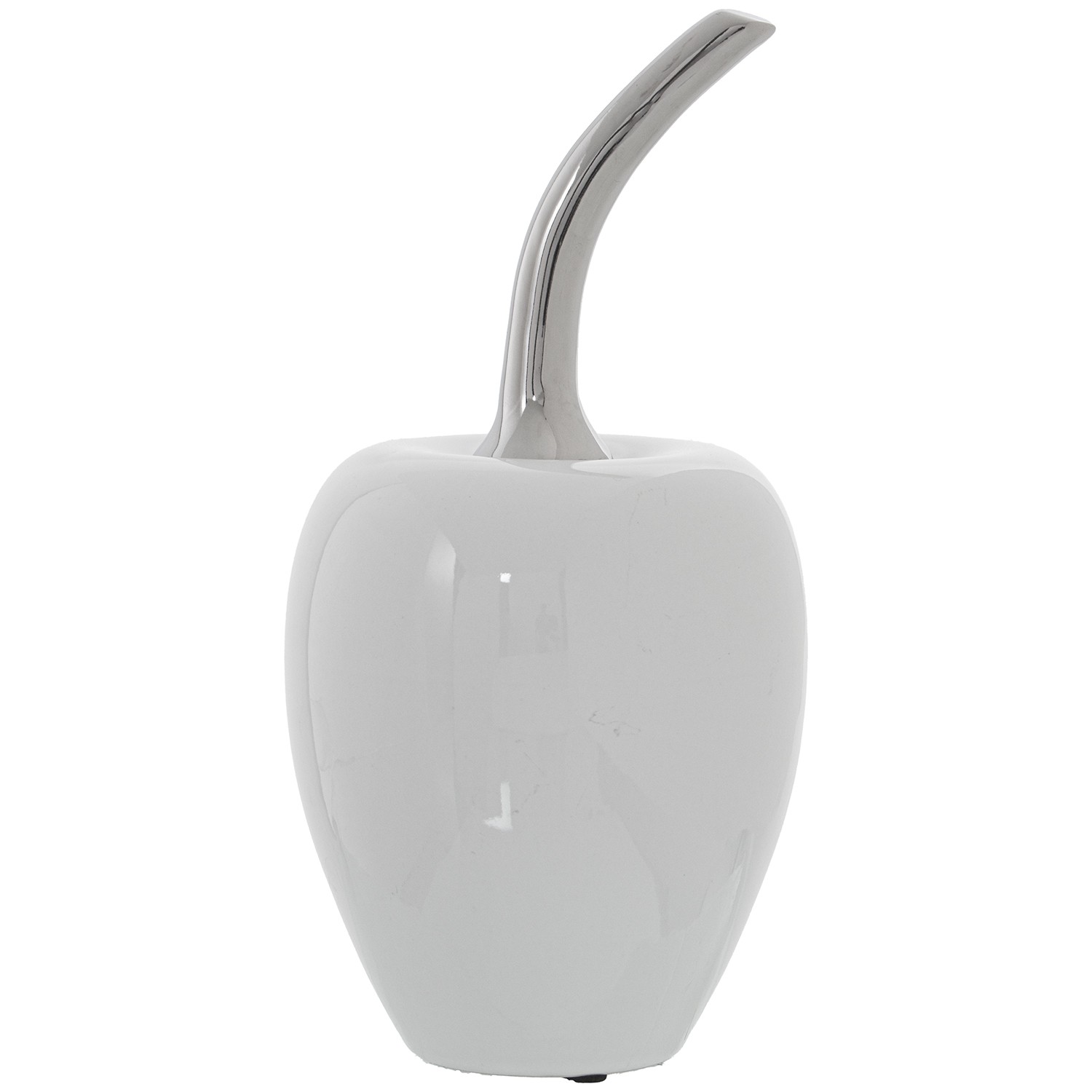 FIGURA CERÁMICA BLANCA CEREZAC/RABO DORADO