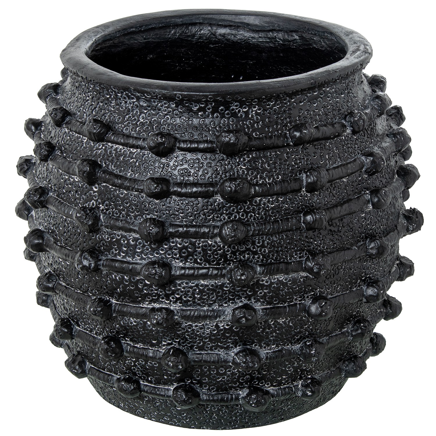 JARRÓN CERÁMICA NEGRO