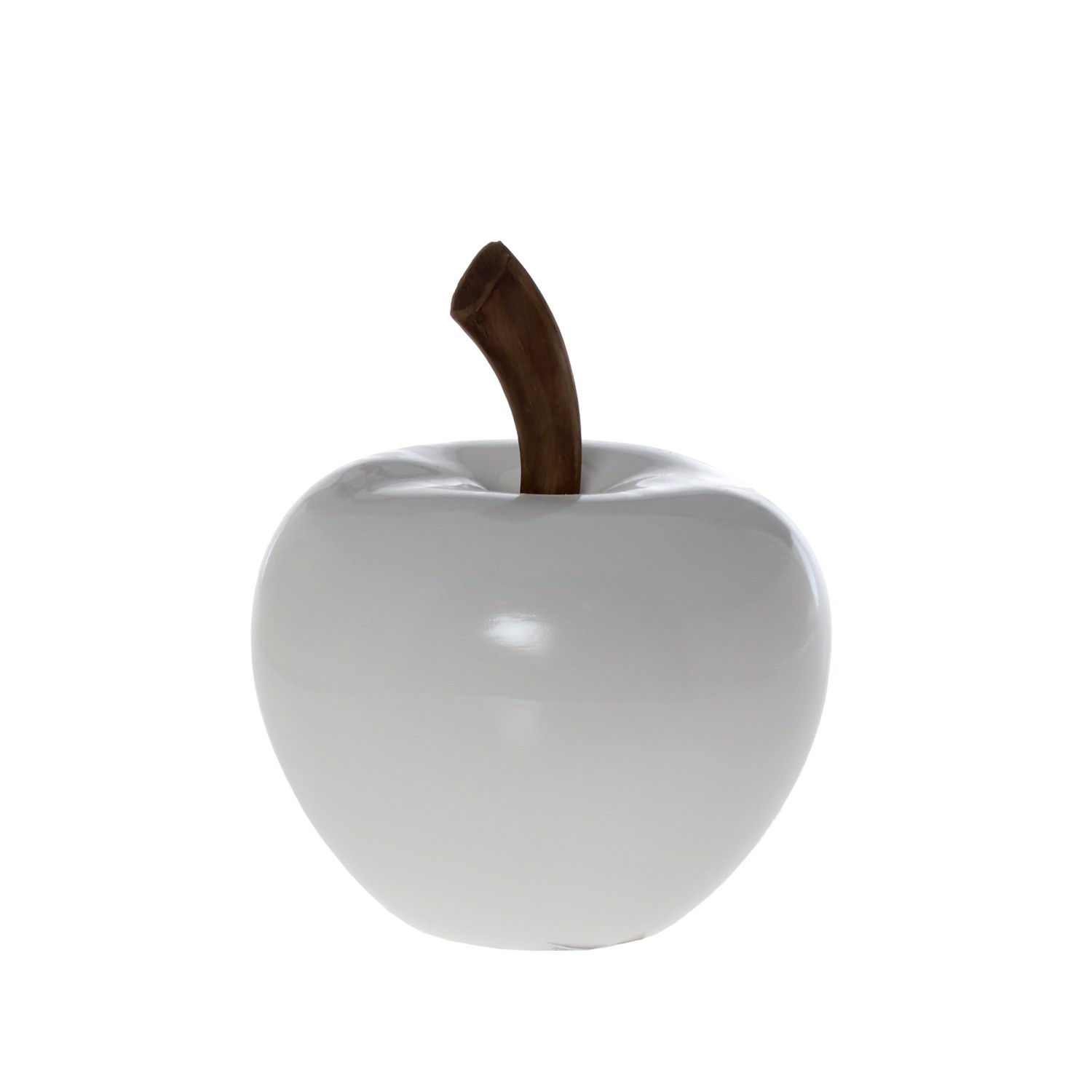 FIGURA MANZANA CERÁMICA BLANCO