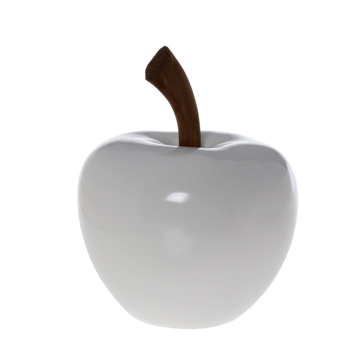 FIGURA MANZANA CERÁMICA BLANCO
