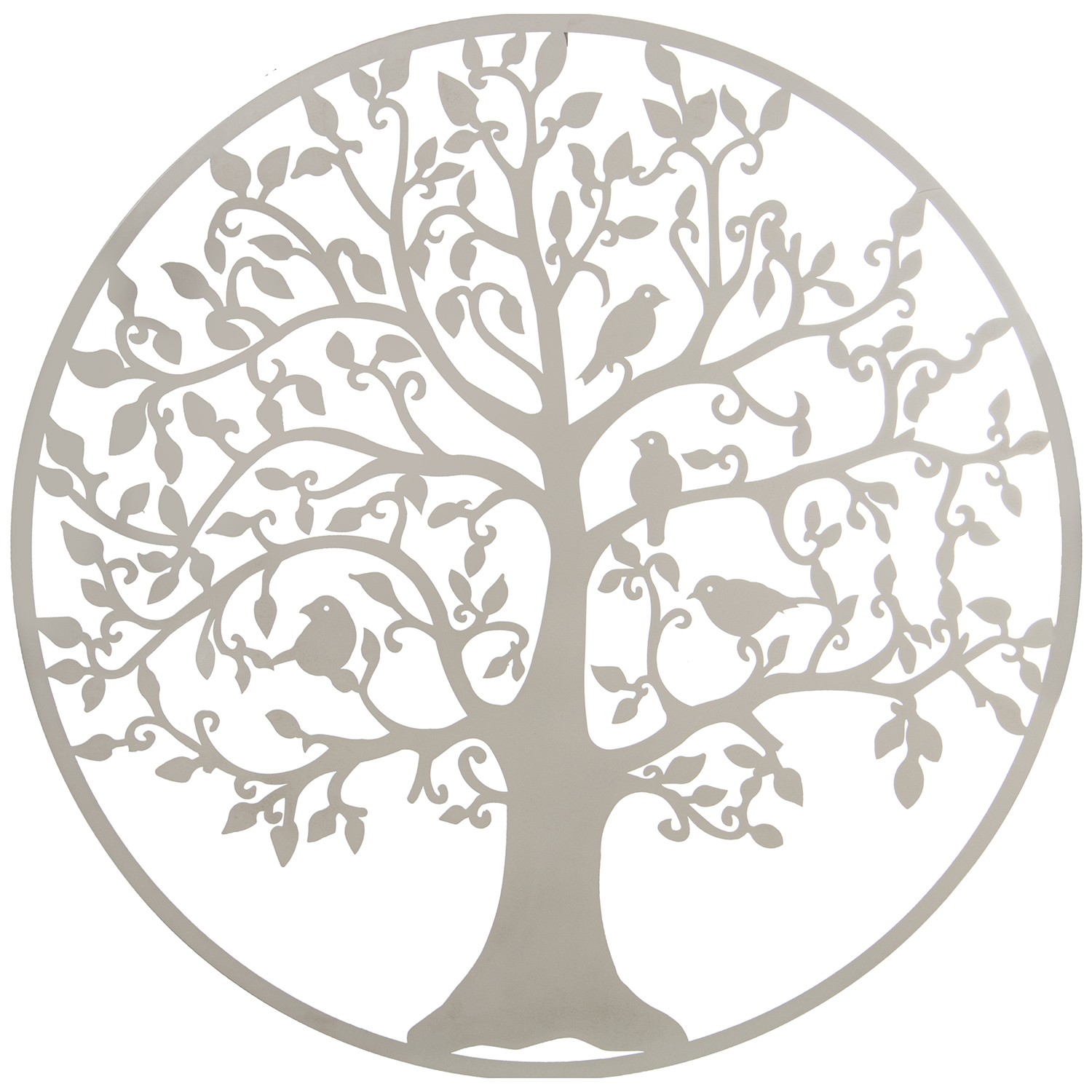 ADORNO PARED METAL ÁRBOL BLANC