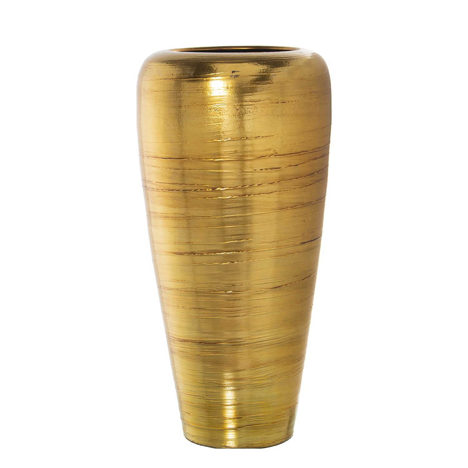 JARRÓN CERÁMICA 71CM ORO