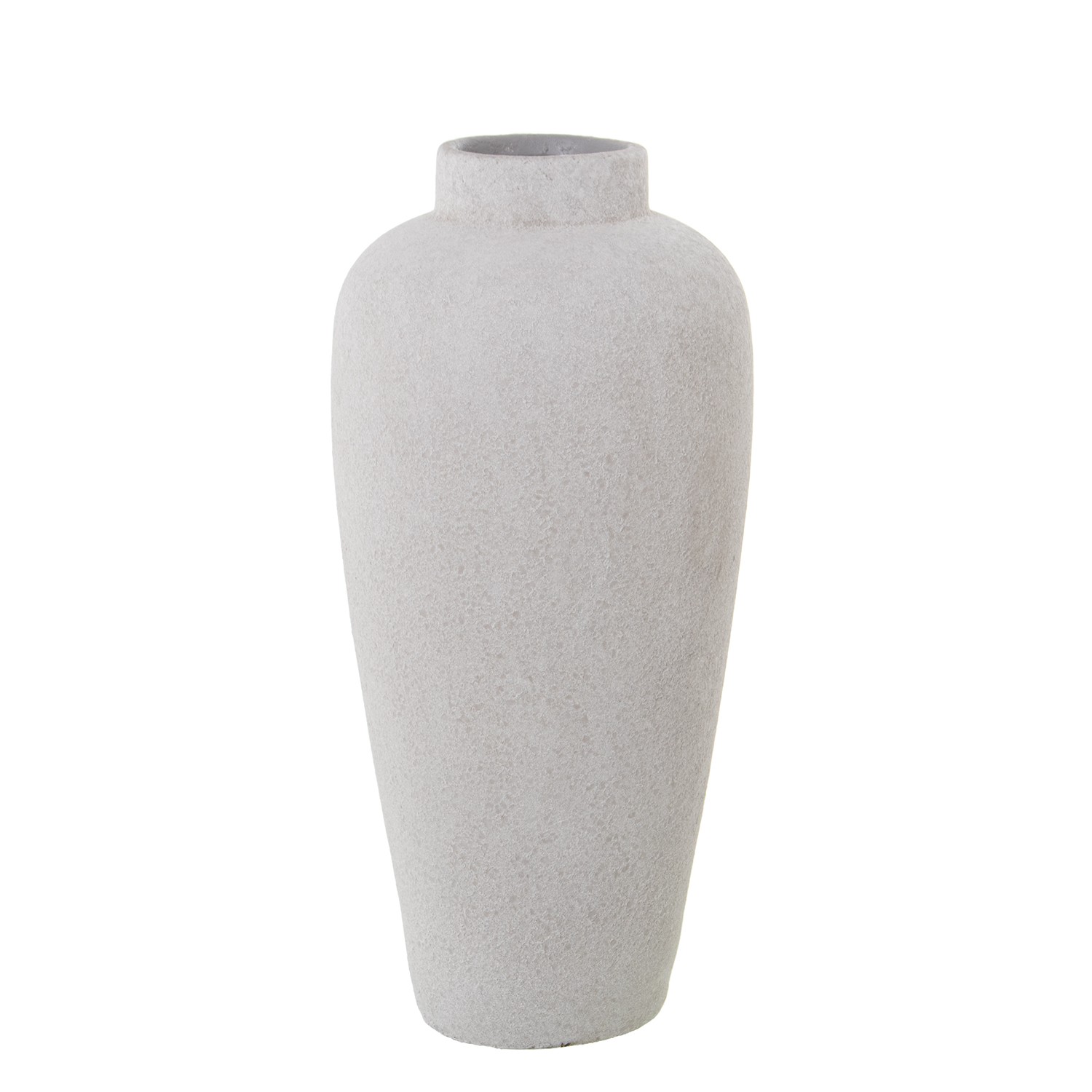JARRON CERAMICA 40CM BLANCO ARENA