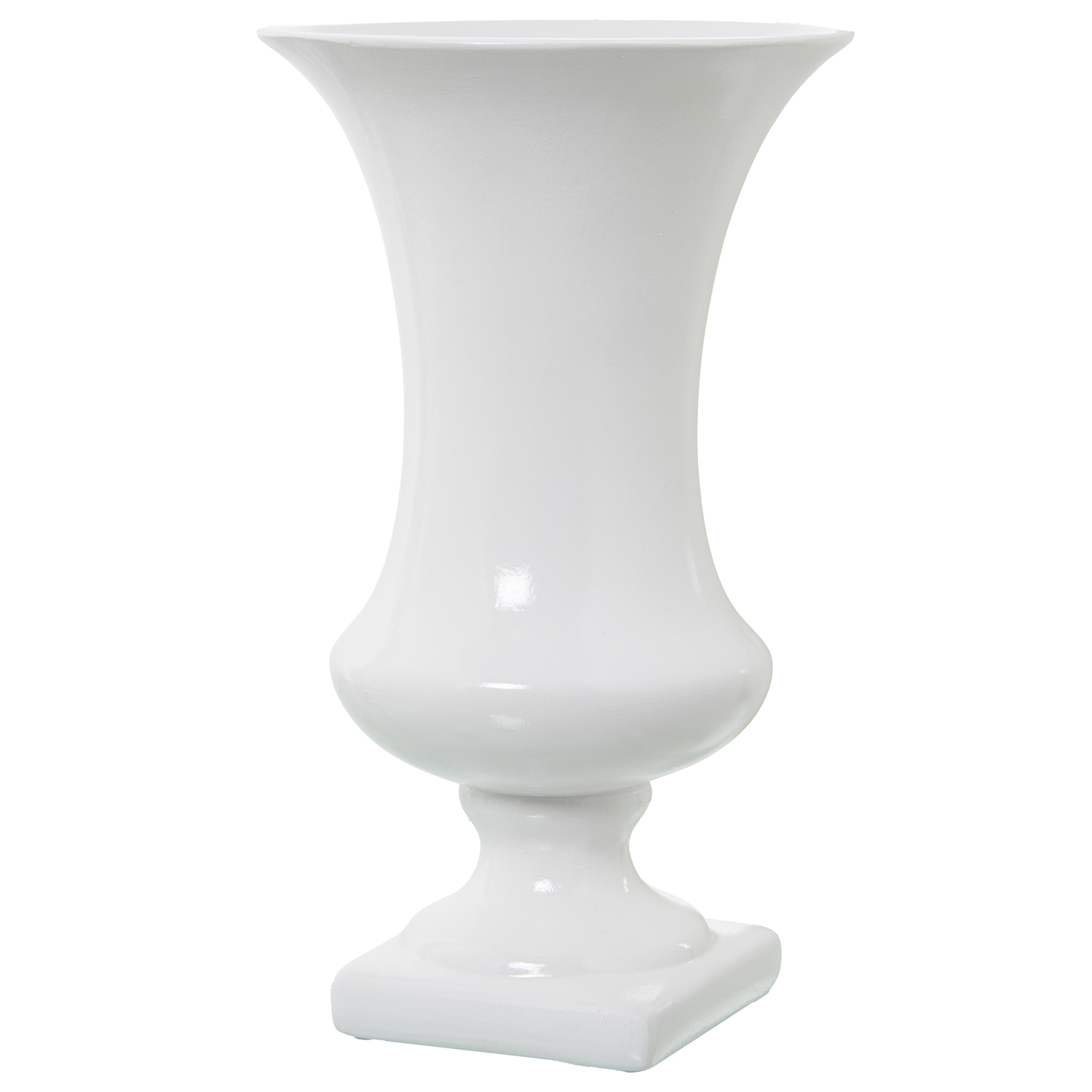 JARRÓN C/PIE CERÁMICA 41CM BLARILLO