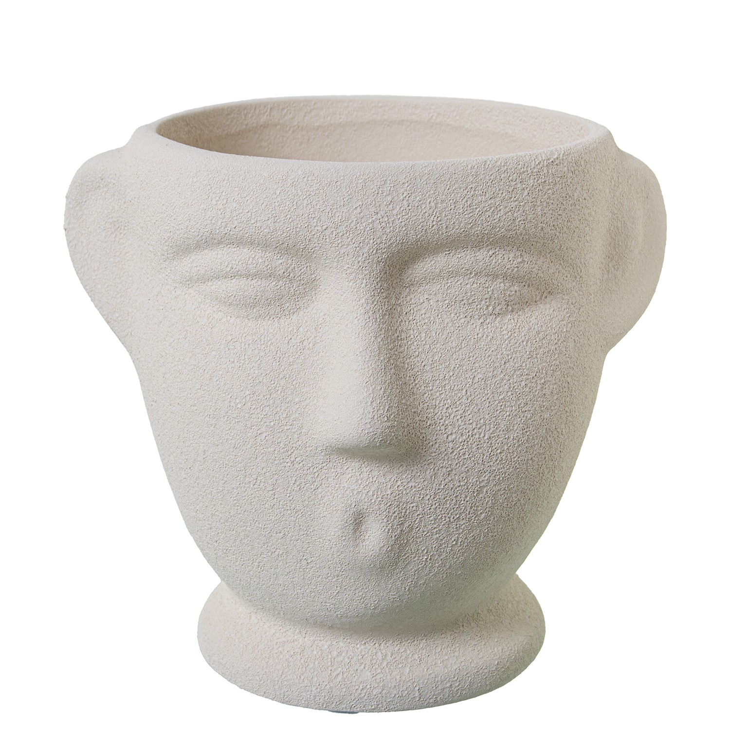 MACETERO CERÁMICA ROSTRO BEIGEICA BEIGE ARENA