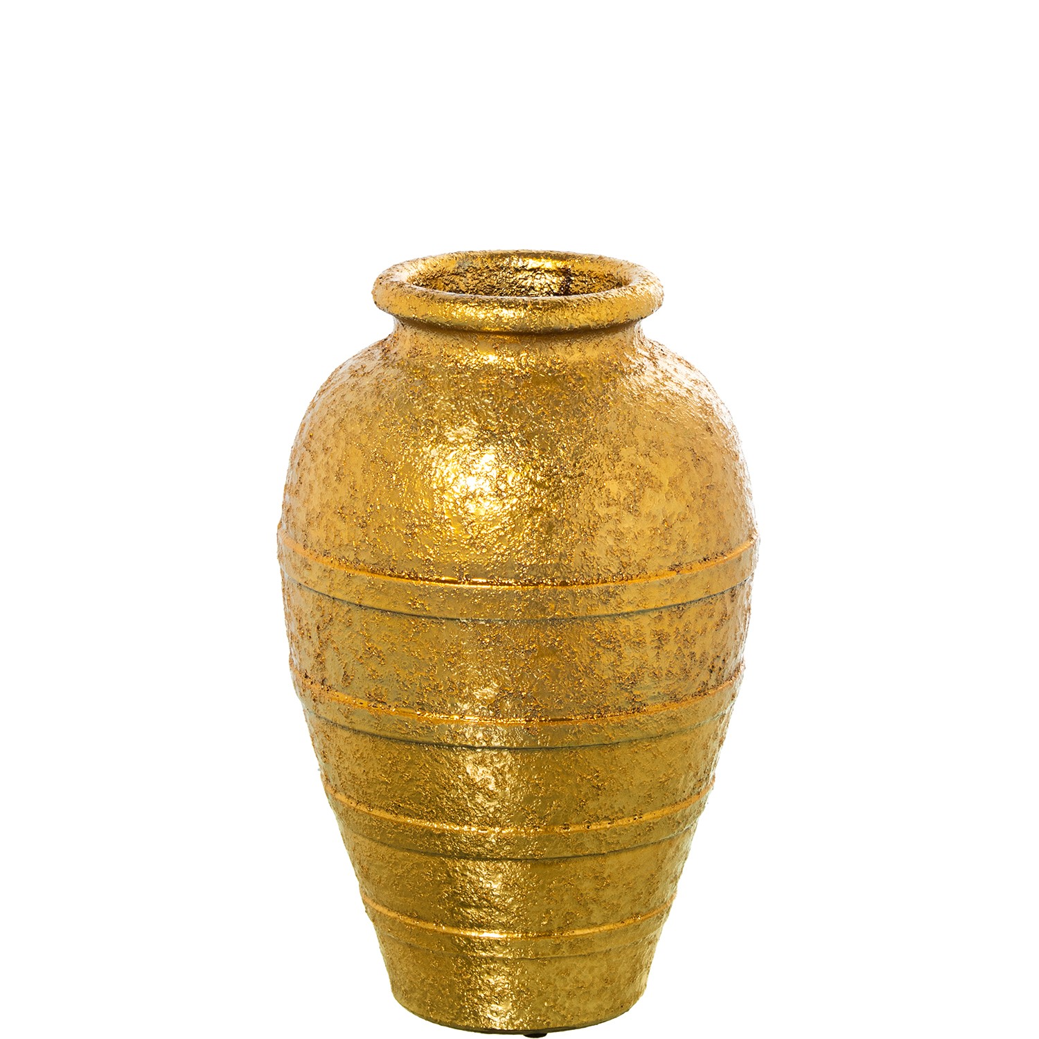 JARRÓN CERÁMICA 30CM DORADO