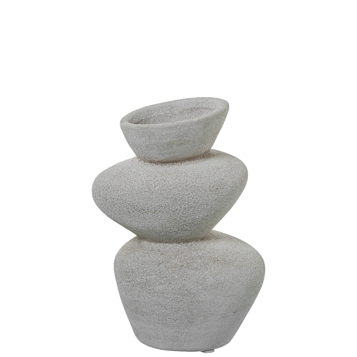 JARRÓN CERÁMICA 25CM BLANCO ARENA