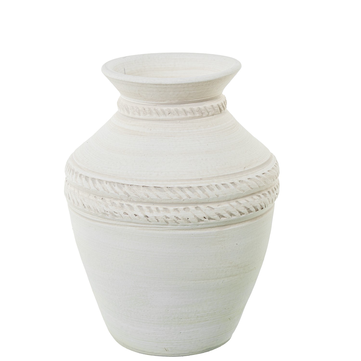 JARRÓN CERÁMICA 35CM BLANCO AR