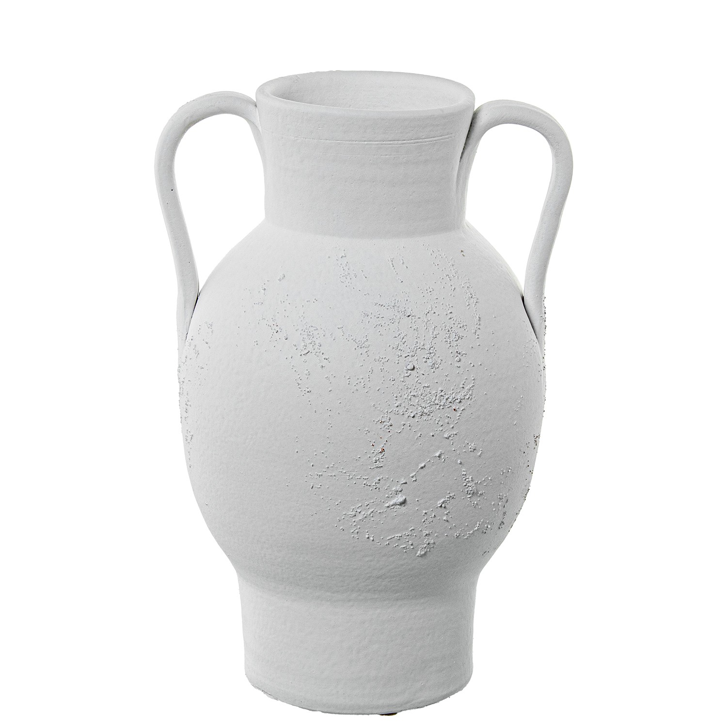 JARRÓN CERÁMICA C/ASAS 30CM BLSTRACTA GRIS