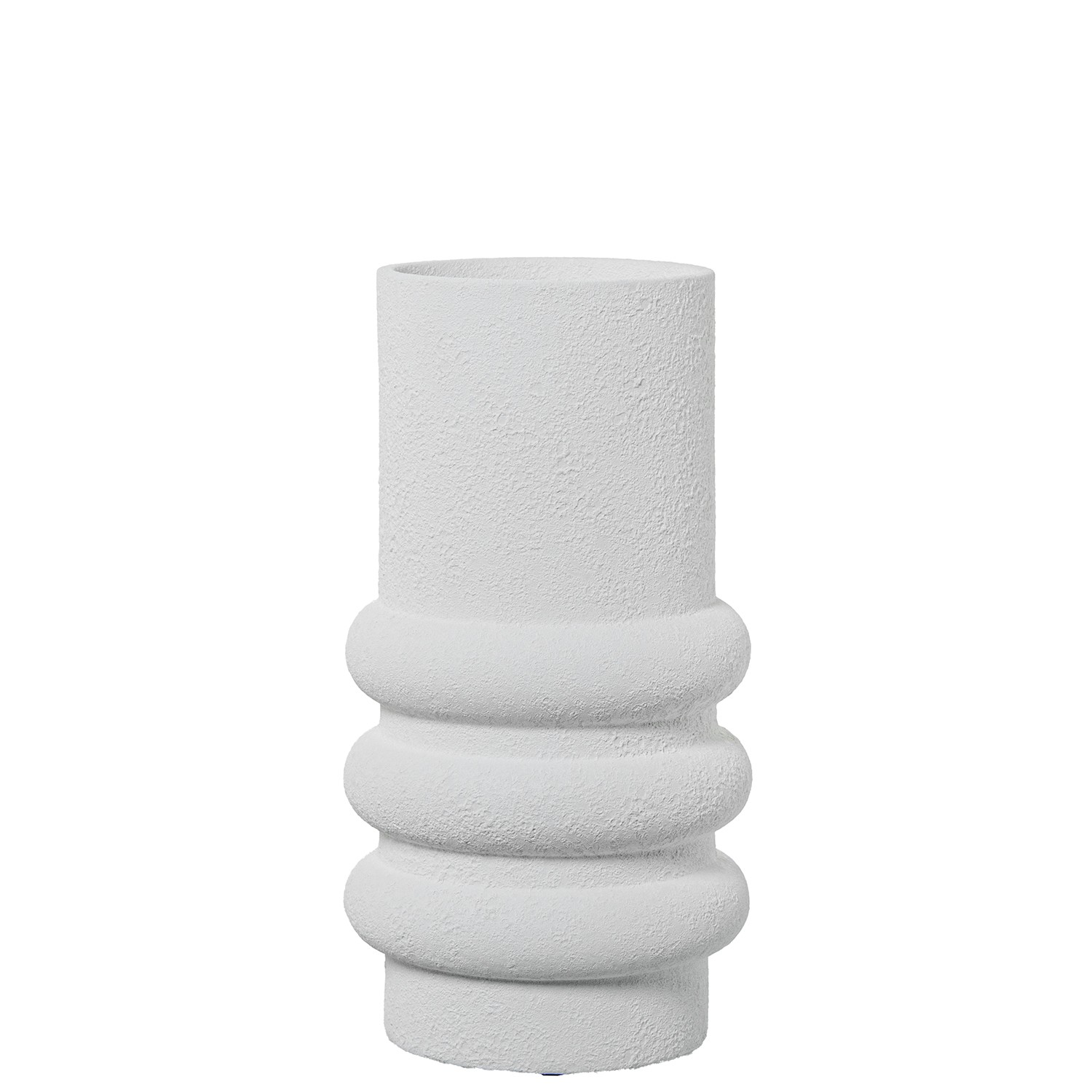 JARRÓN CERÁMICA 30CM BLANCO ARANCO ARENA RUSTICA