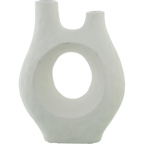 JARRÓN CERÁMICA 30CM BLANCO MATE