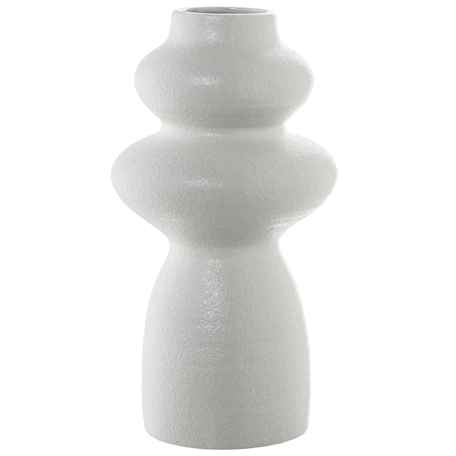 JARRÓN CERÁMICA 32CM BLANCO BRTE