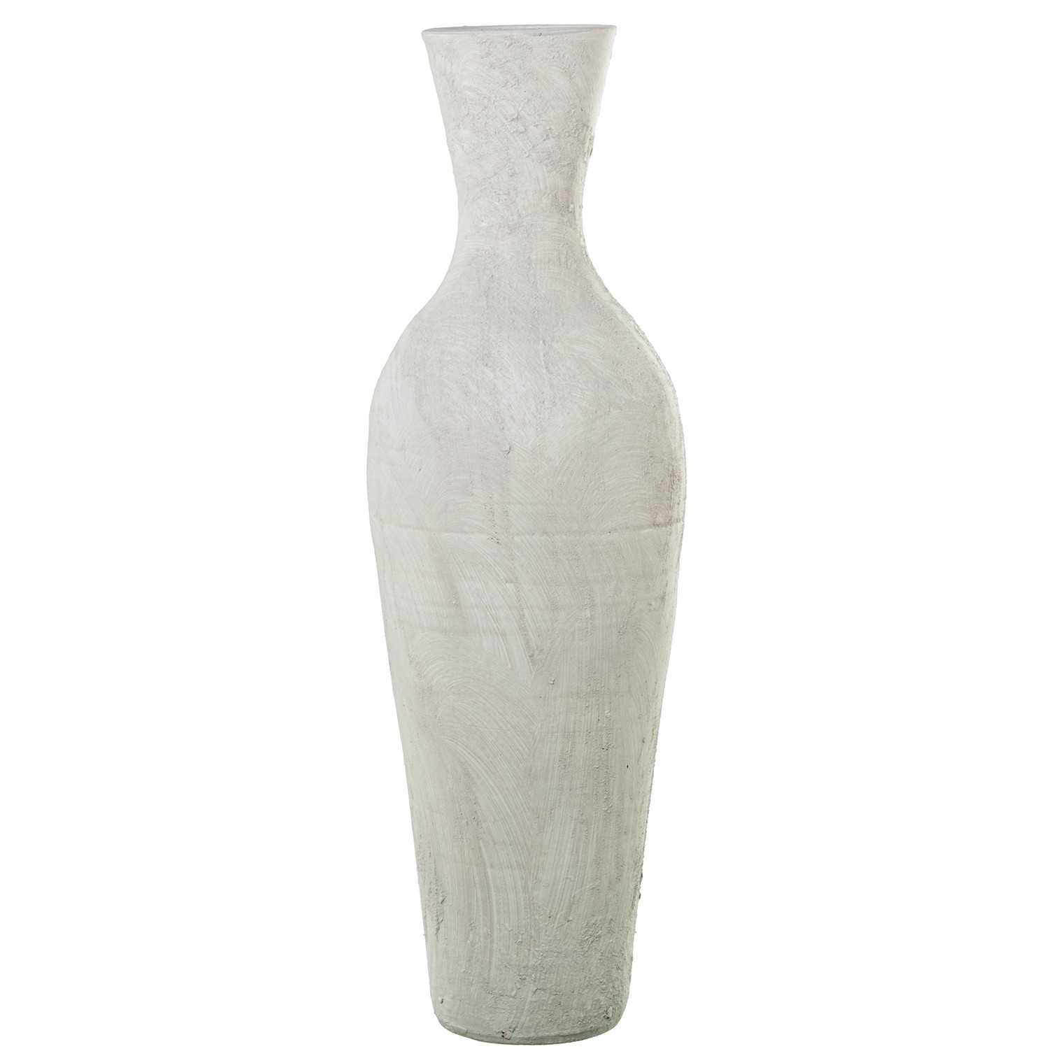 JARRON CERAMICA 80CM BLANCO MAATE