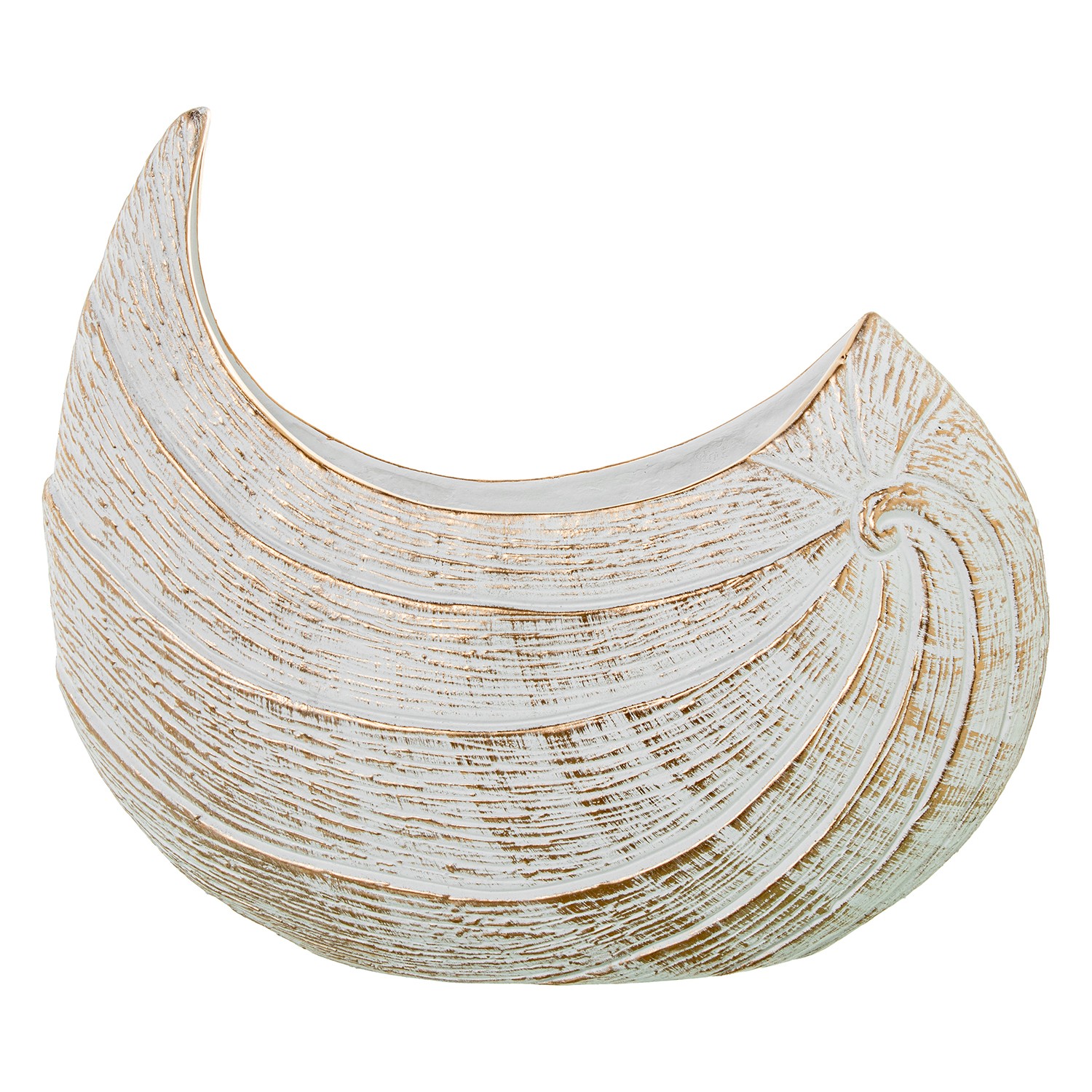 JARRÓN CERÁMICA 31CM BLANCO/ORO