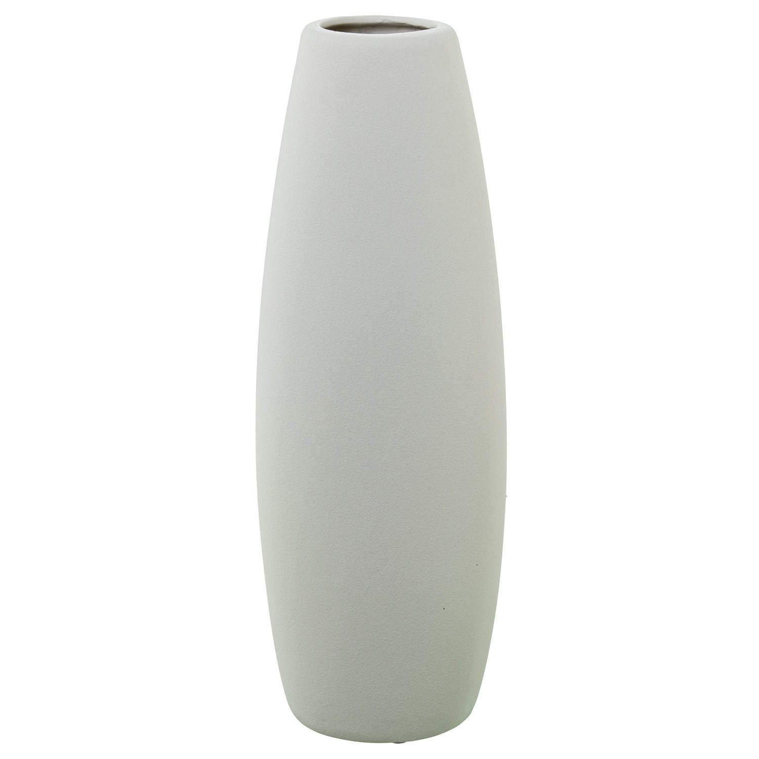 JARRÓN CERÁMICA 37CM CREMA RUGREMA RUGOSA